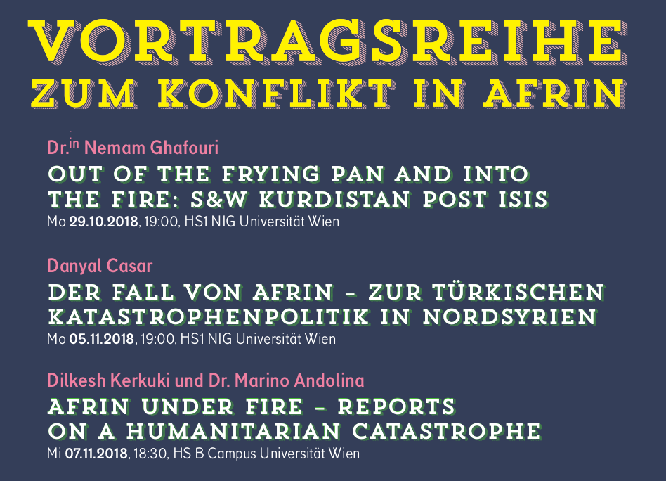 Vortragsreihe zu Afrin 2018 (Flyer)